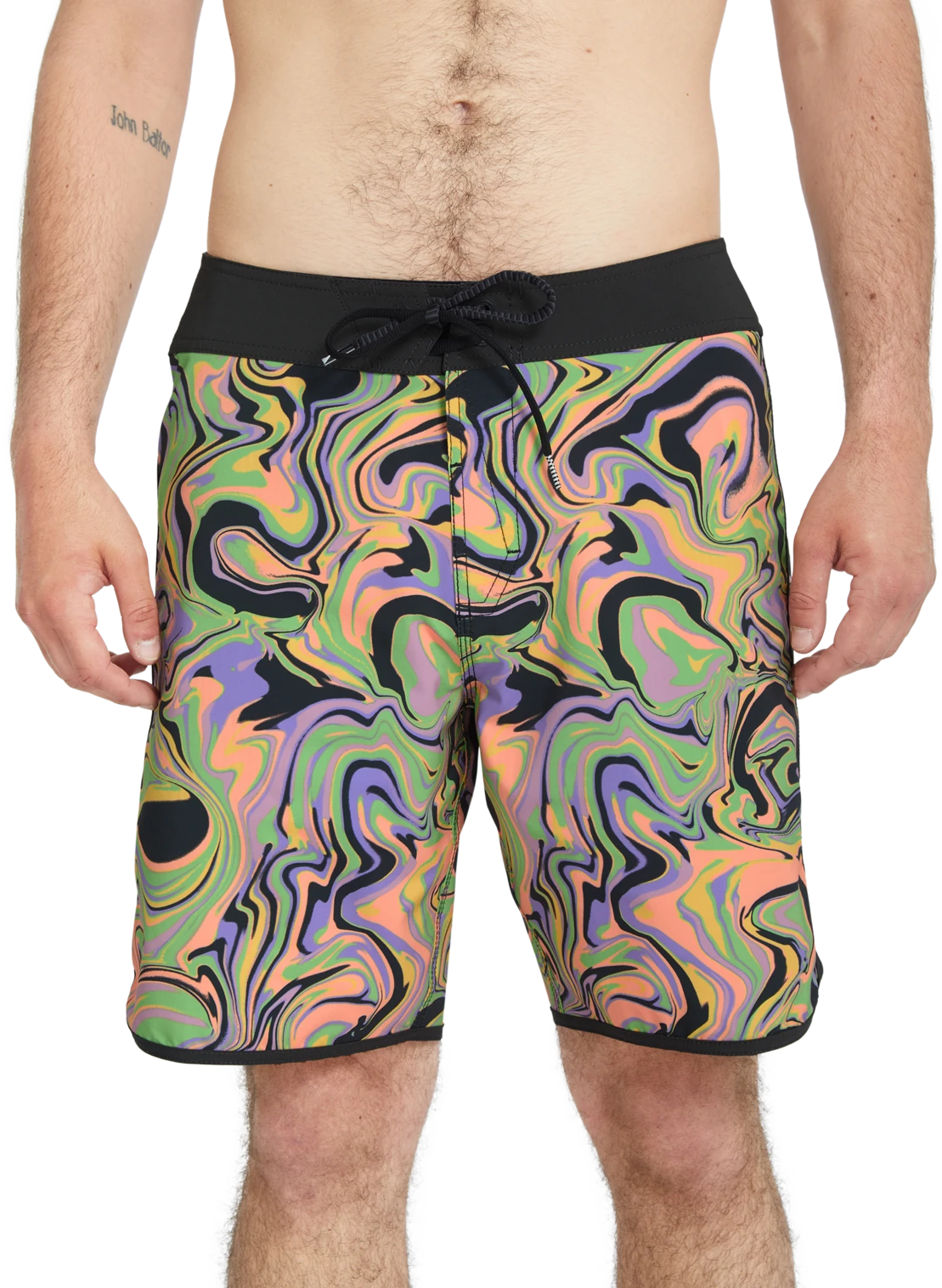 Volcom Infuse Scallop Mod 19 boardshort hombre detail 2 | Steel Purple