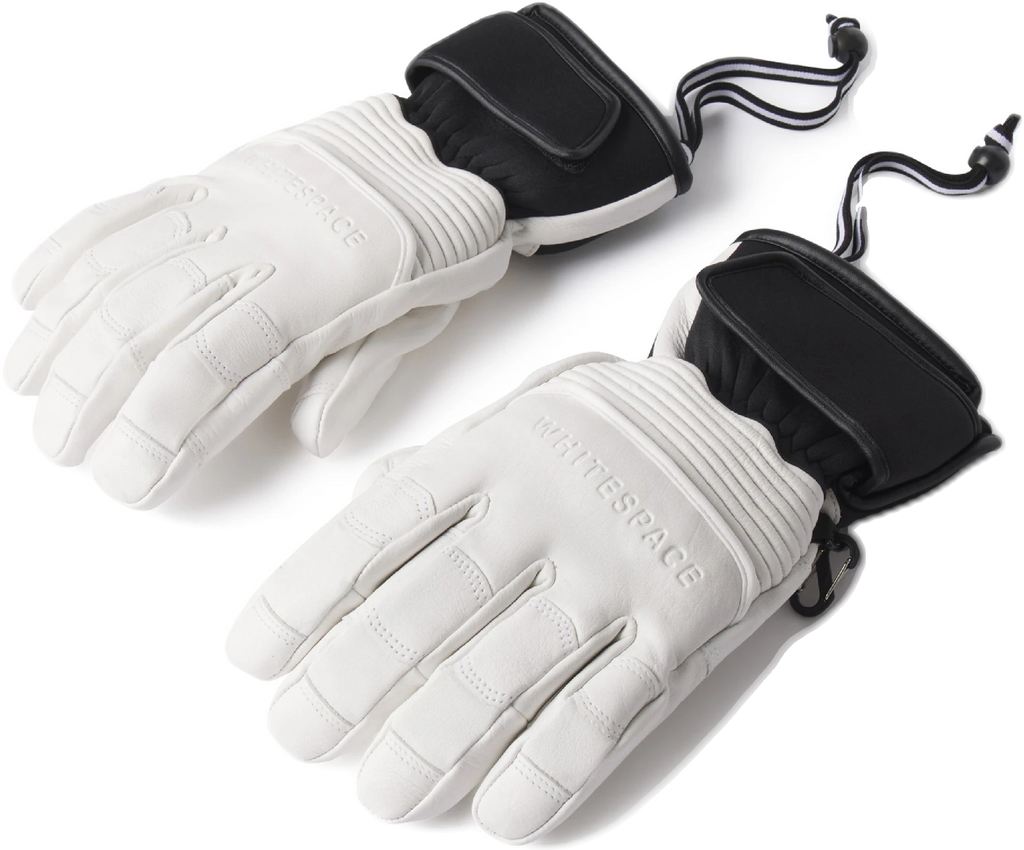 Whitespace LEATHER RIDING GLOVES guantes nieve detail 1 | Bone