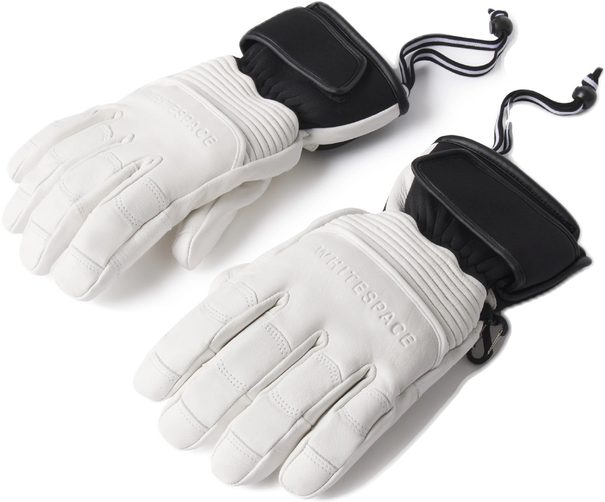 Whitespace LEATHER RIDING GLOVES guantes nieve detail 1 | Bone
