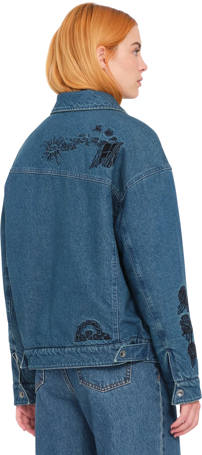 Volcom FA KEUTCHI DENIM JACKET chaquetas y abrigos mujer detail 1 | Vintage Marbled Indigo