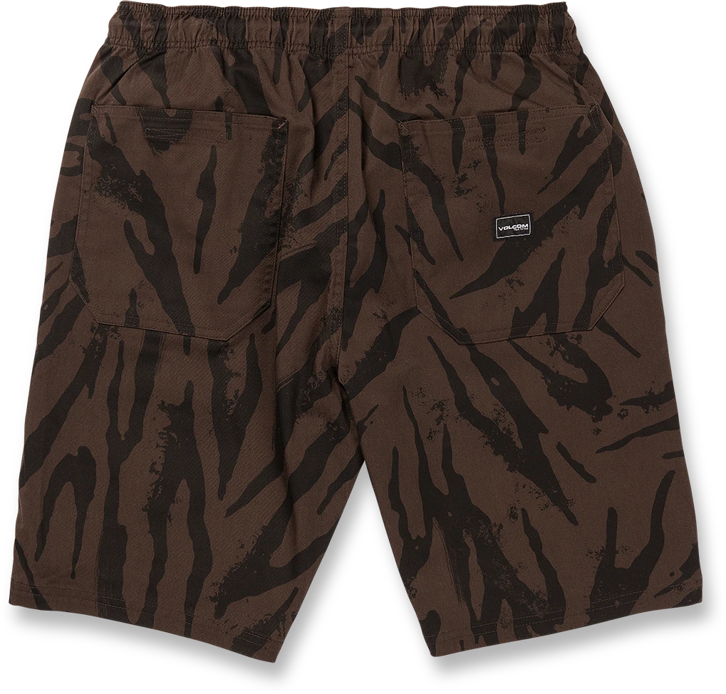 Volcom Outer Spaced Short 21 elastic waist short hombre detail 1 | Dark Brown