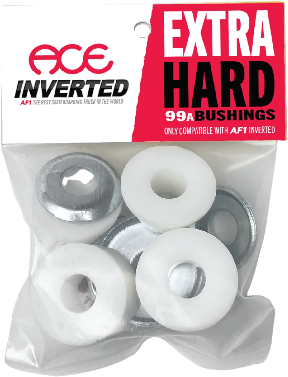 Ace Ace Inverted Bushings - Extra Hard 99A gomas de skate | White