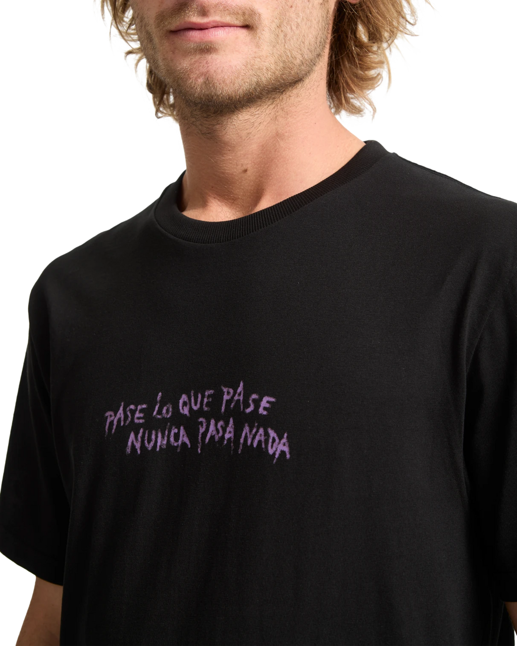 Volcom Nunca Pasa camiseta manga corta hombre detail 2 | Black