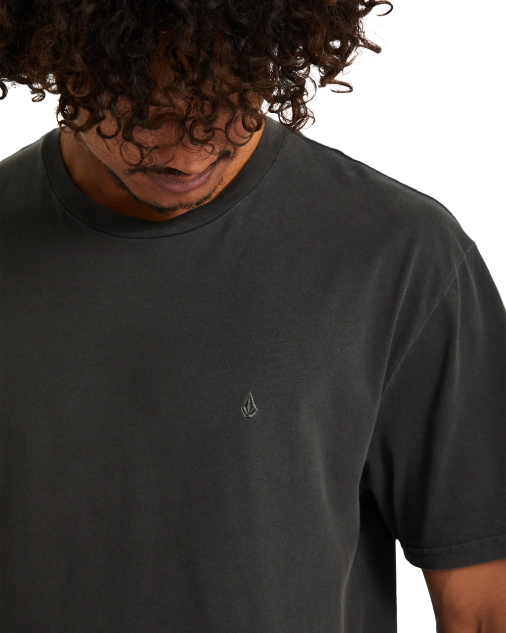 Volcom Solid Stone Emb camiseta manga corta hombre detail 3 | Black