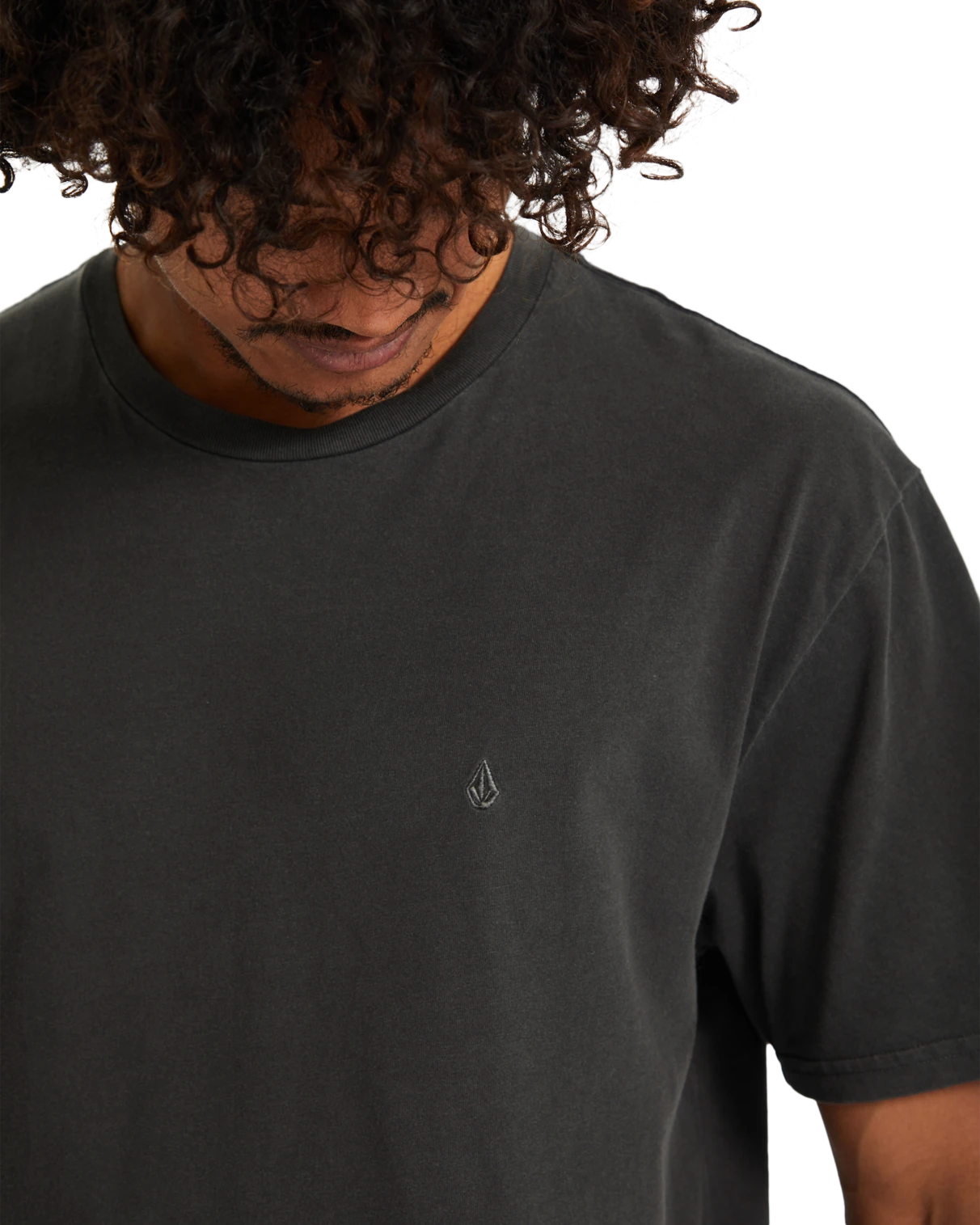 Volcom Solid Stone Emb camiseta manga corta hombre detail 3 | Black