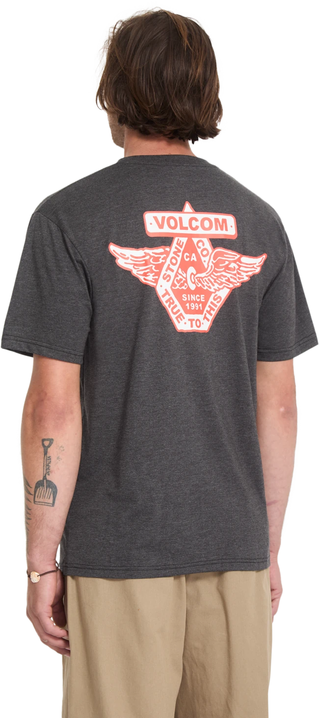 Volcom FREE WHEEL HTH SST camiseta manga corta hombre detail 1 | Heather Black
