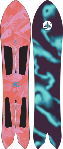 Burton Burton Family Tree 3D Channel Surfer Flat Top Snowboard tablas de snowboard | Graphic