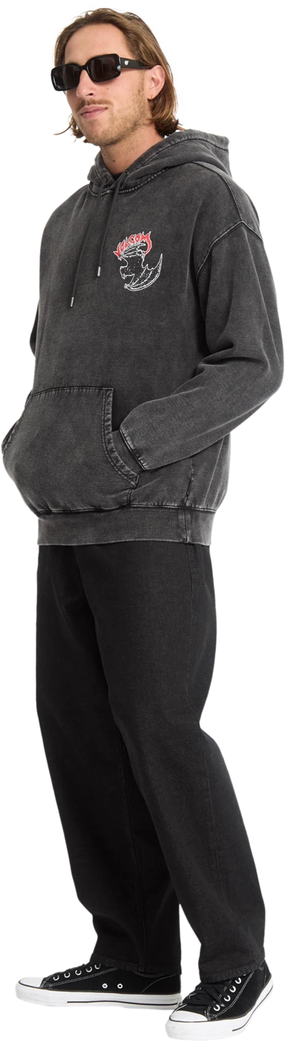 Volcom Nightwasher sudadera con capucha hombre detail 3 | Light Acid Black