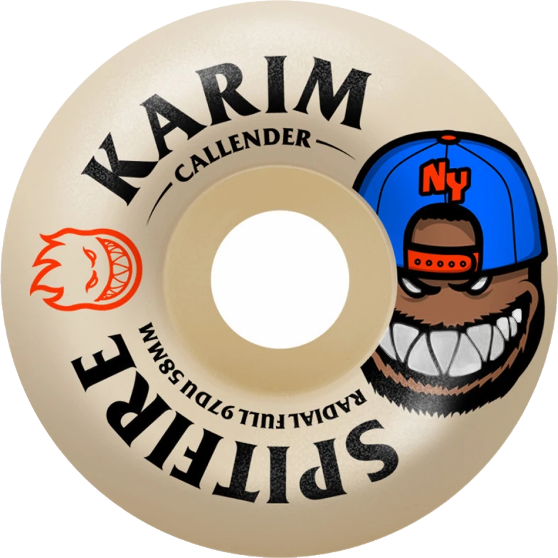 Spitfire Spitfire Formula Four Karim Callender Burn Squad Radial Full 58mm ruedas del monopatín detail 1 | White