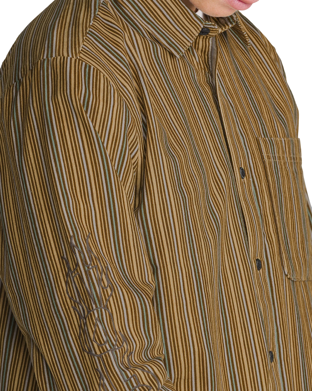Volcom FA CASEY JONES LS camisas hombre detail 2 | Dull Gold