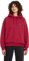 Volcom MOOVE ON PO sudadera con capucha mujer | Deep Red