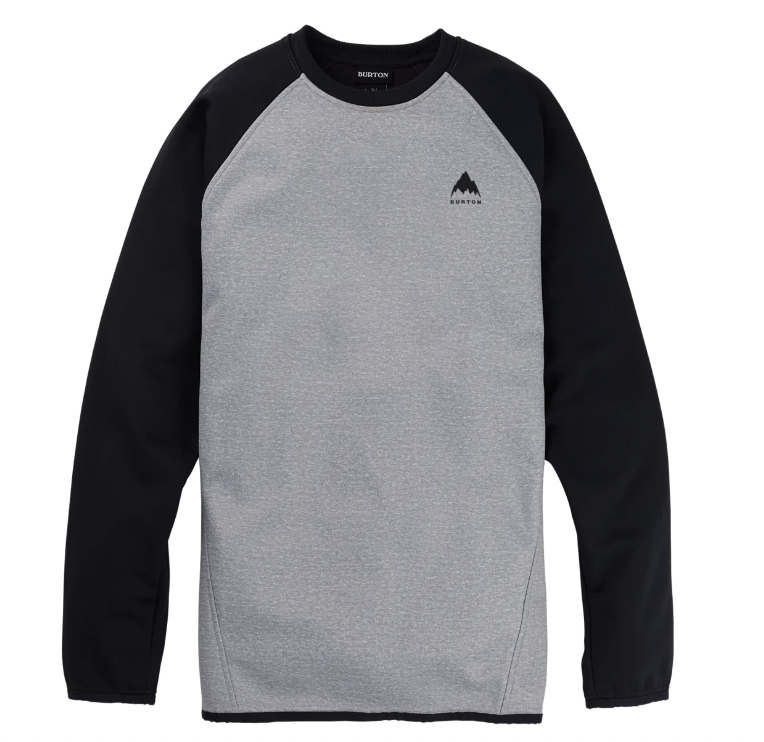 Burton Burton Crown Weatherproof Pullover Crewneck Snow Sweatshirt sudadera hombre | Grey Heather / True Black