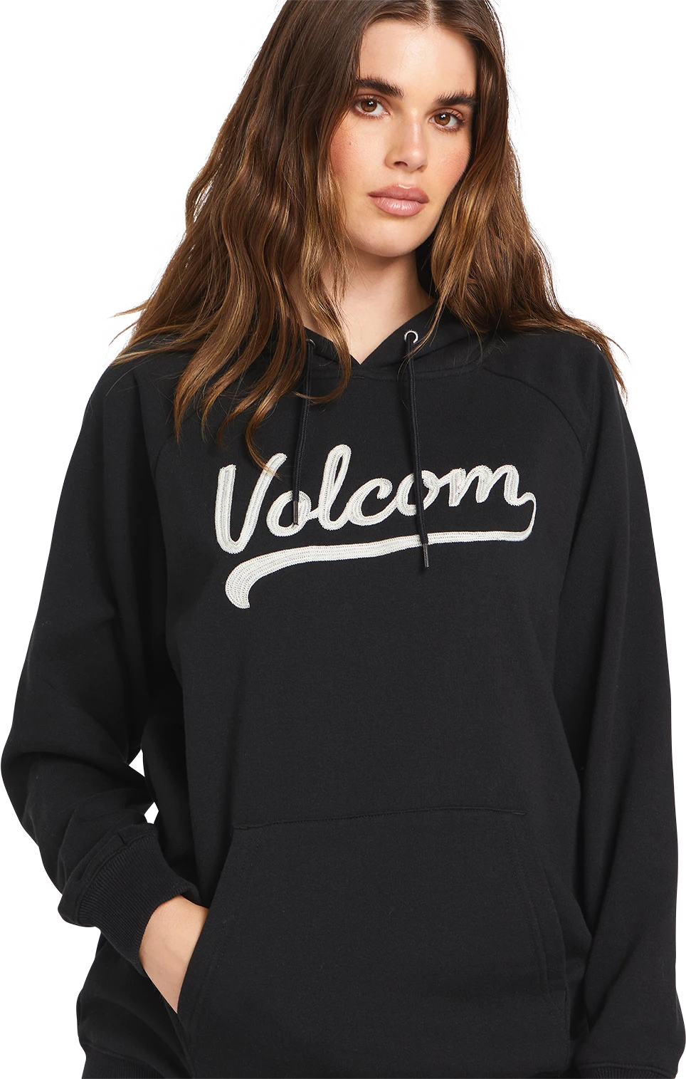 Volcom TRULY STOKED BF PO sudadera con capucha mujer detail 2 | Black