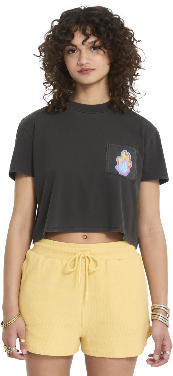 Volcom POCKET DIAL TEE camiseta manga corta mujer | Vintage Black