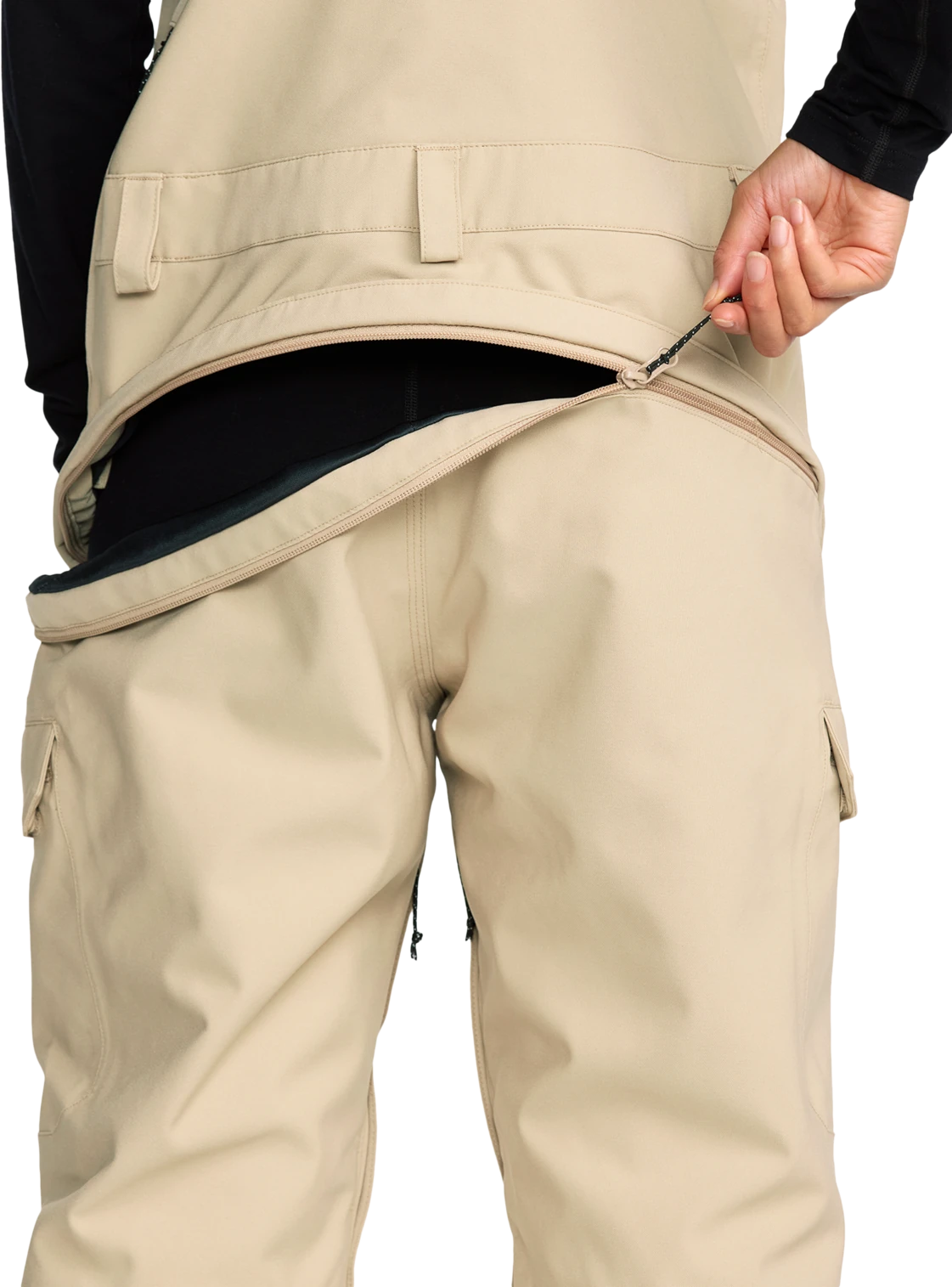 Volcom CRESTON 3D STRETCH BIB OVERALL pantalón mujer detail 7 | Oatmeal