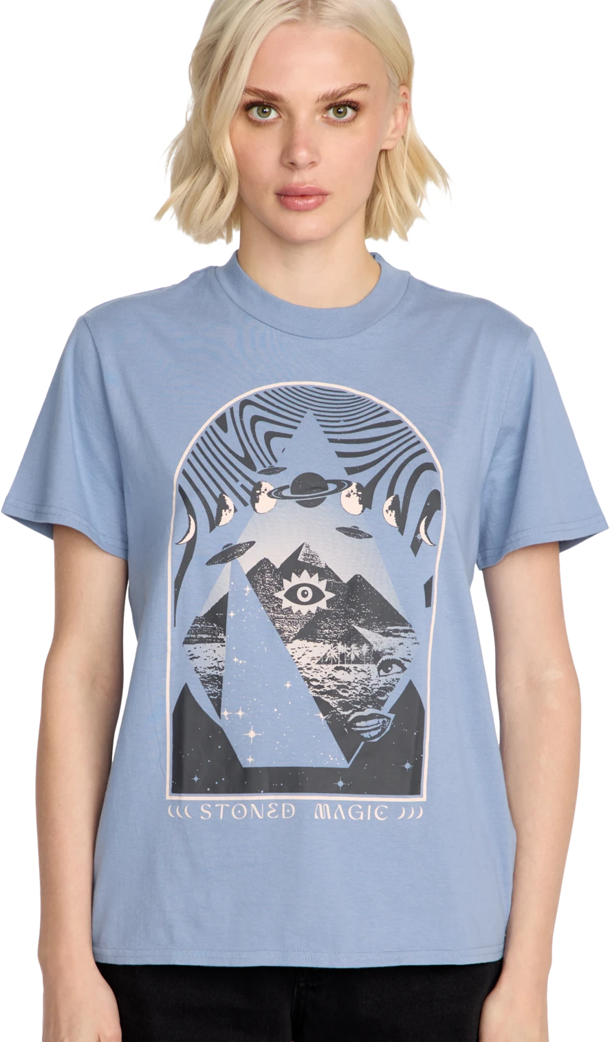Volcom Lock It Up camiseta manga corta mujer detail 3 | Carolina Blue