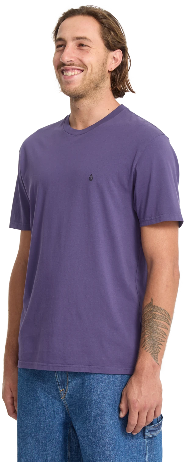 Volcom Solid Stone Emb camiseta manga corta hombre detail 4 | Dark Purple