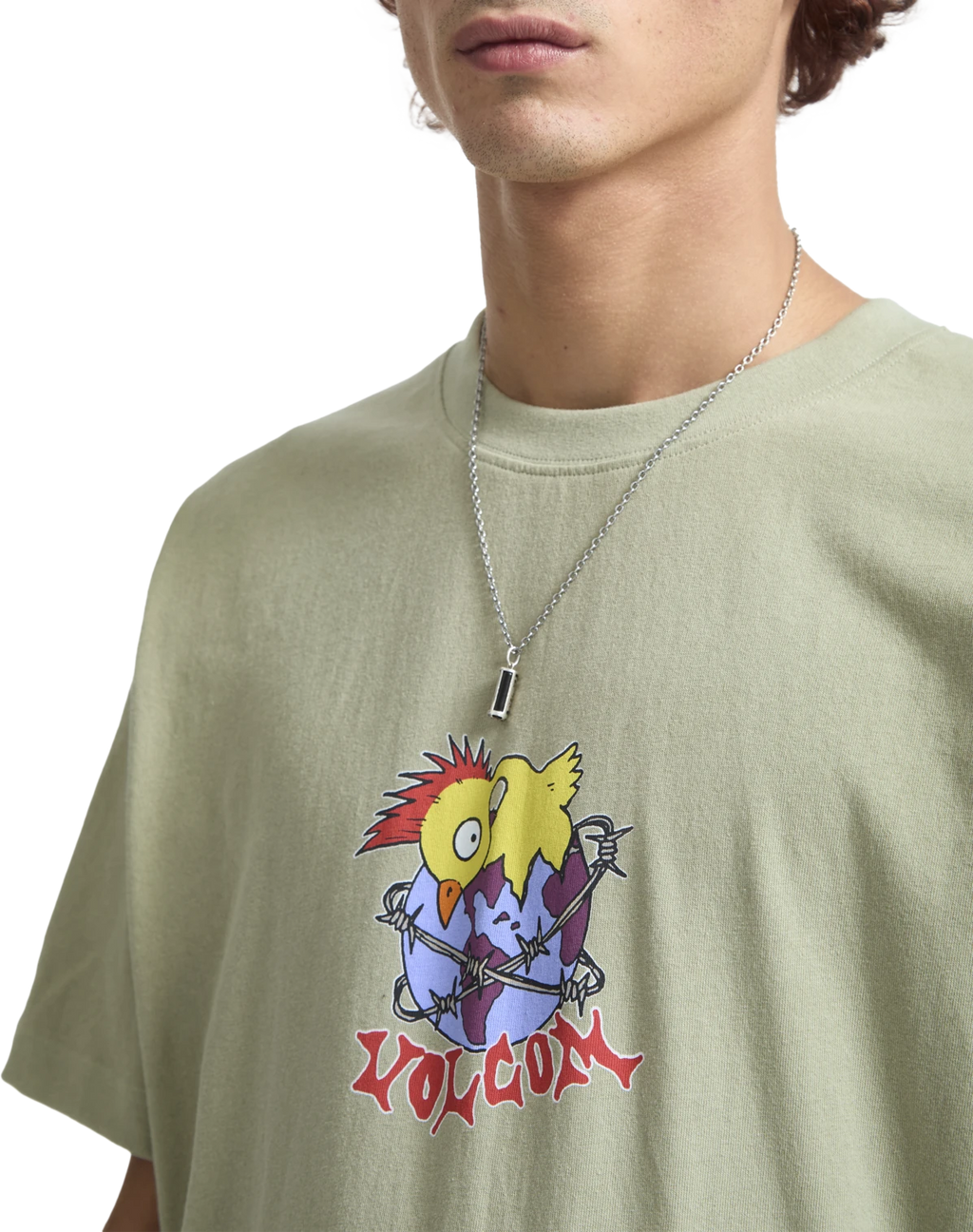 Volcom New Born camiseta manga corta hombre detail 2 | Green Tea