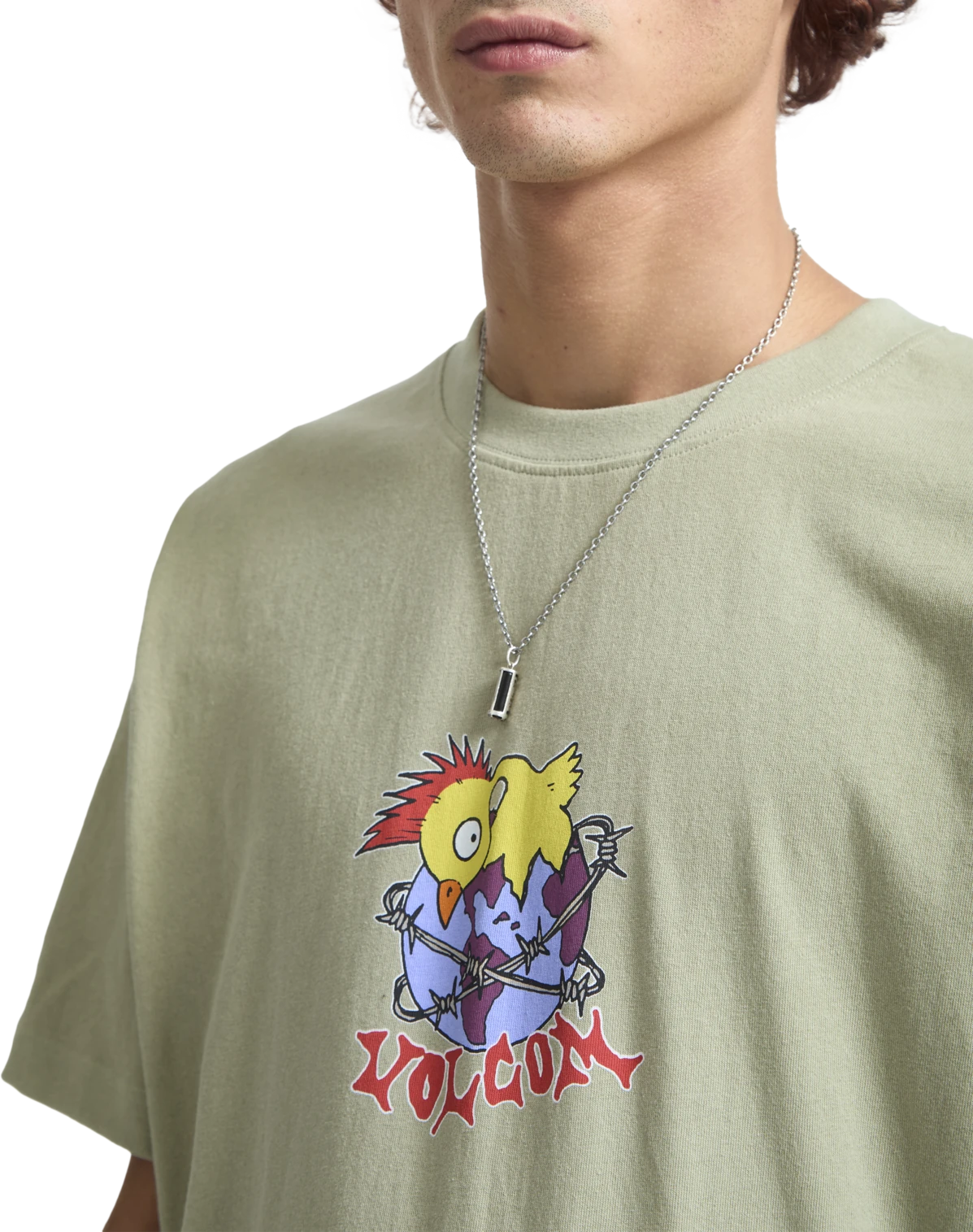 Volcom New Born camiseta manga corta hombre detail 2 | Green Tea