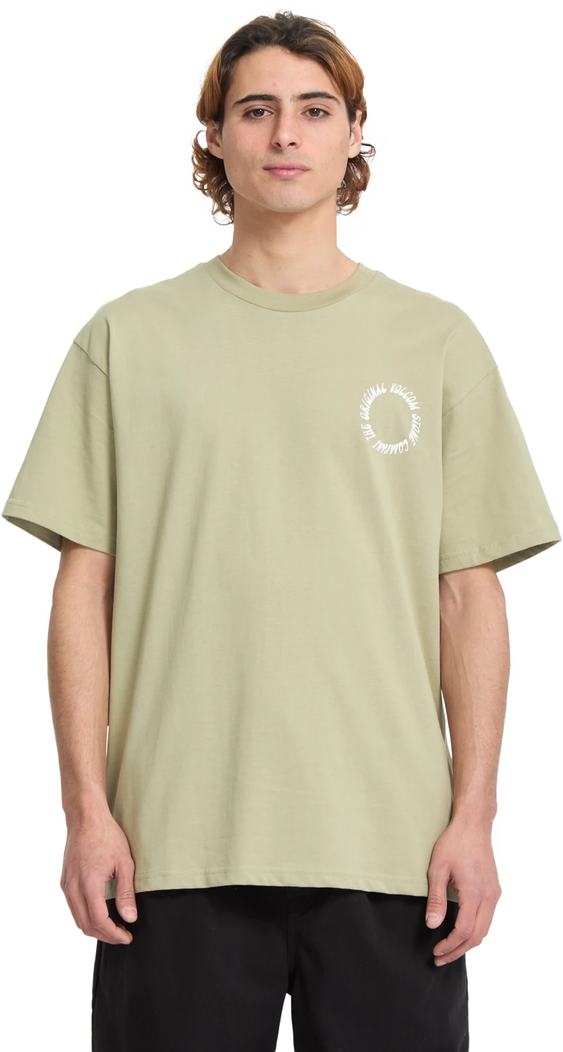 Volcom Round Out camiseta manga corta hombre | GREEN TEA