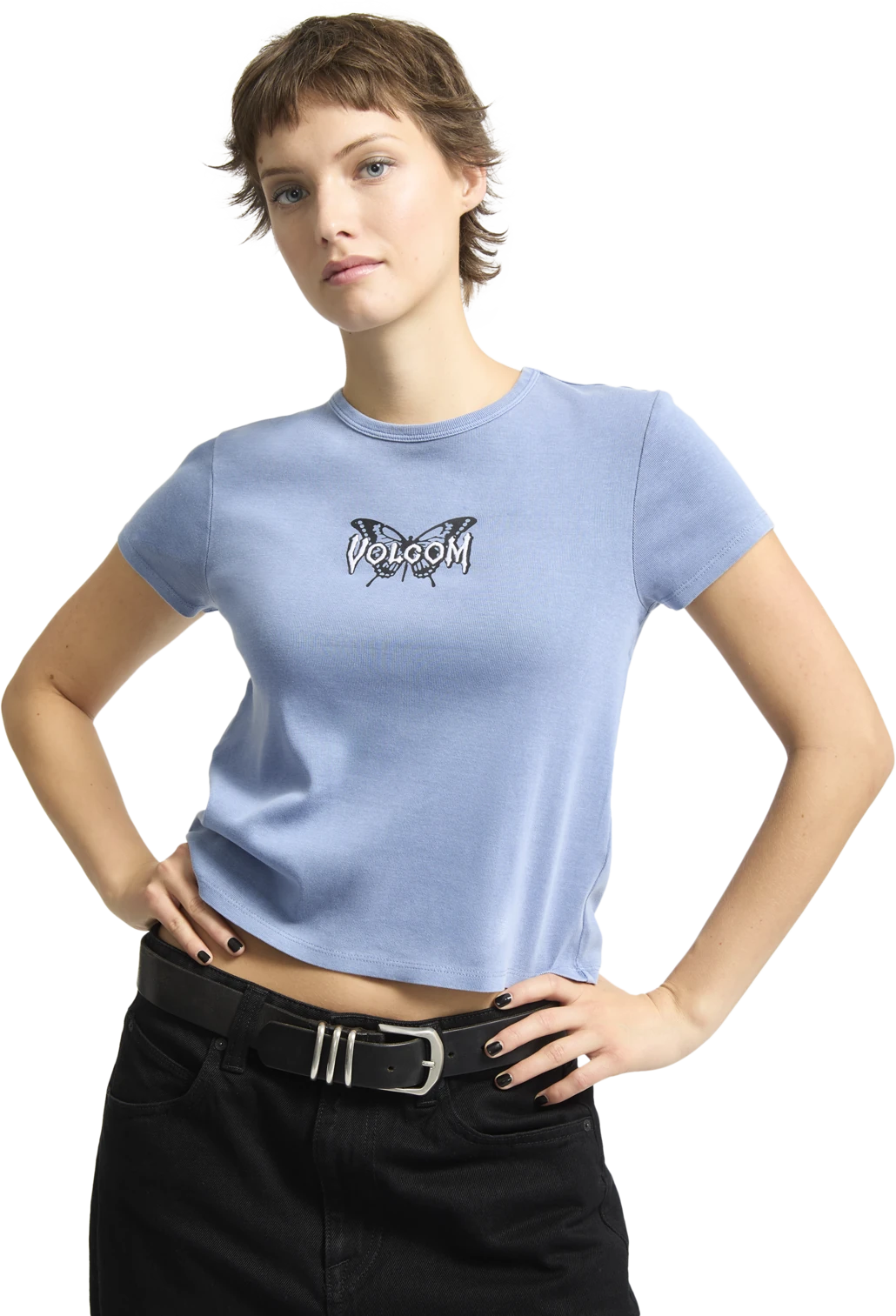 Volcom Have A Clue camiseta manga corta mujer detail 4 | Carolina Blue