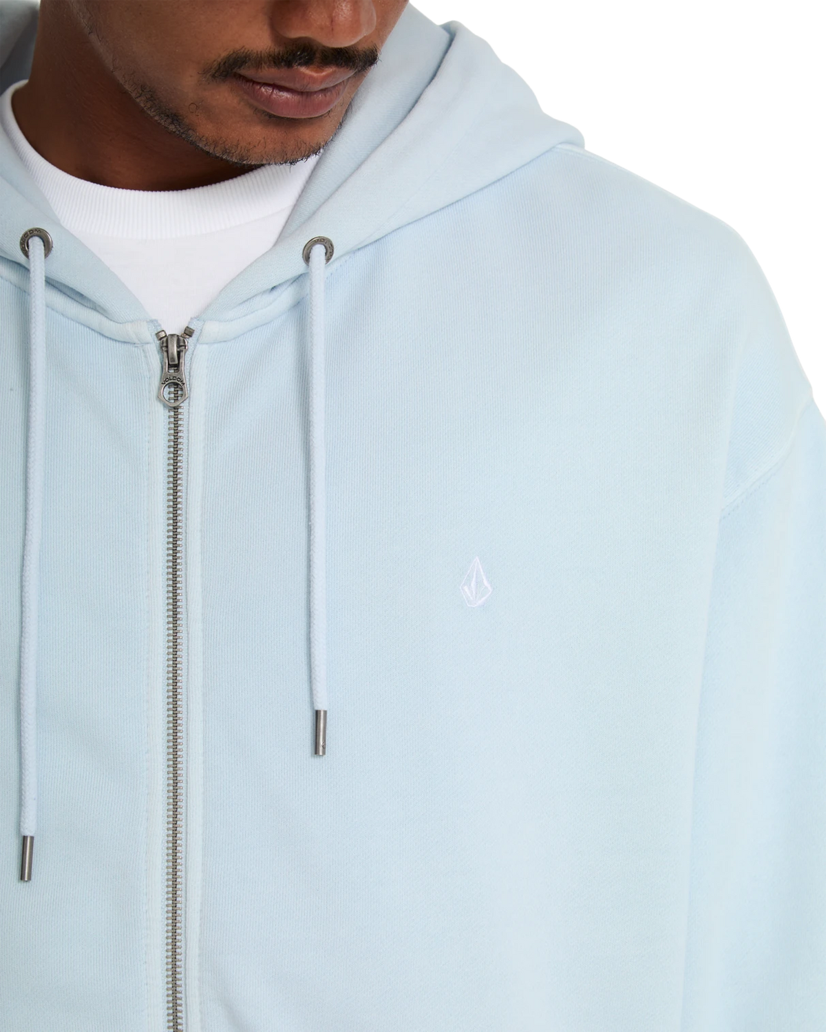 Volcom SINGLE STONE TW ZIP sudadera con capucha hombre detail 3 | Light Blue Acid