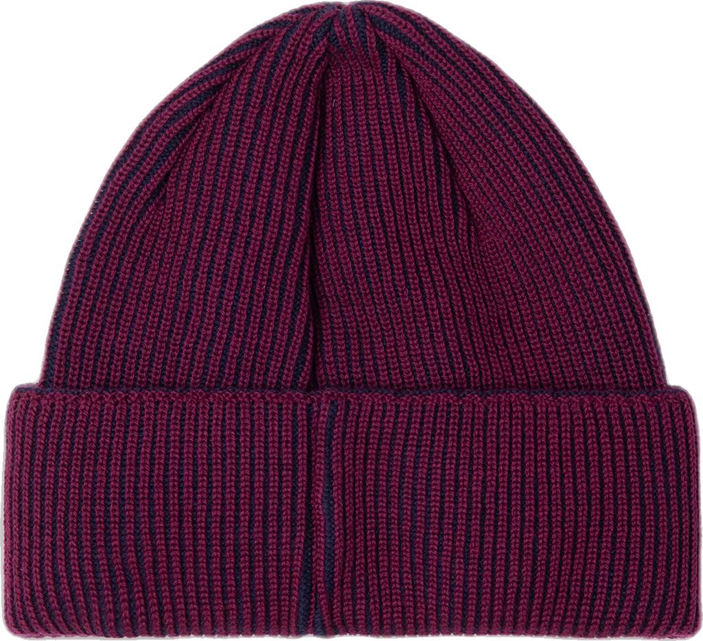 Polar Skate Co. Polar Skate Co. Lines Merino Beanie gorro hombre detail 1 | Wine/Navy
