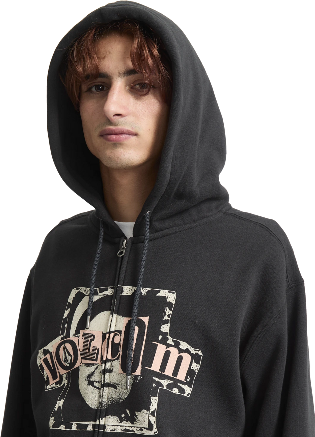 Volcom Stick Stoner sudadera con capucha hombre detail 3 | Antique Black