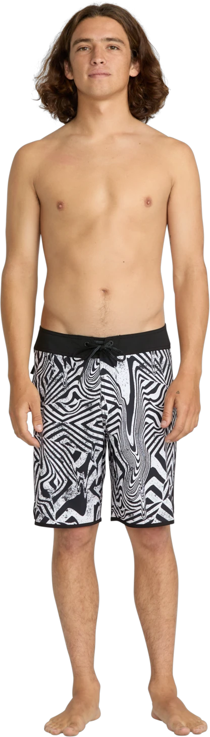 Volcom Infuse Scallop Mod 19 boardshort hombre detail 4 | White Black