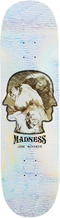 Madness Madness Jedd McKenzie Demons Tabla de Skate 8.70" tablas de monopatín | White/Holographic