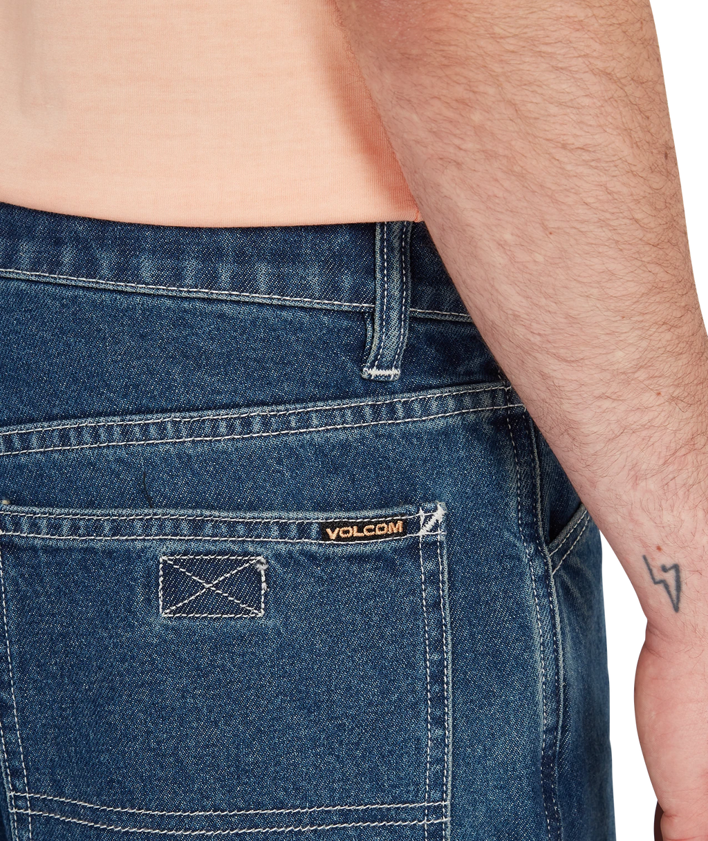 Volcom Labored Denim Utility Short denim short hombre detail 5 | Indigo Ridge Wash