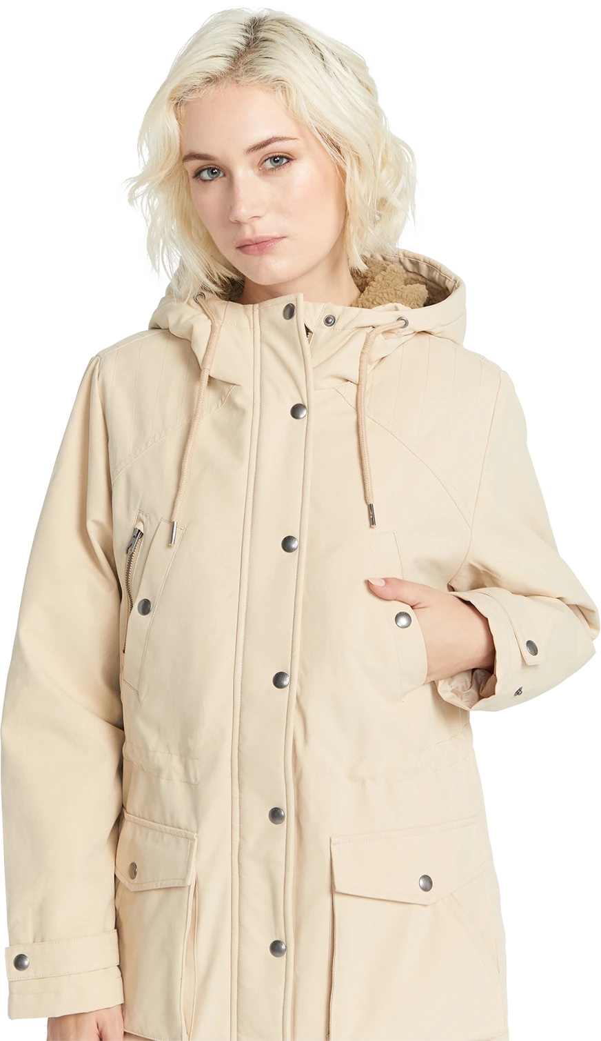 Volcom WALK ON BY 5K PARKA chaquetas y abrigos mujer detail 3 | Khaki