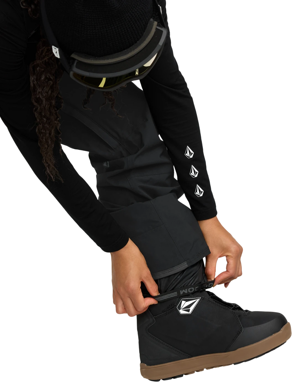Volcom ASH STRETCH GORE BIB OVERALL pantalón mujer detail 9 | Black