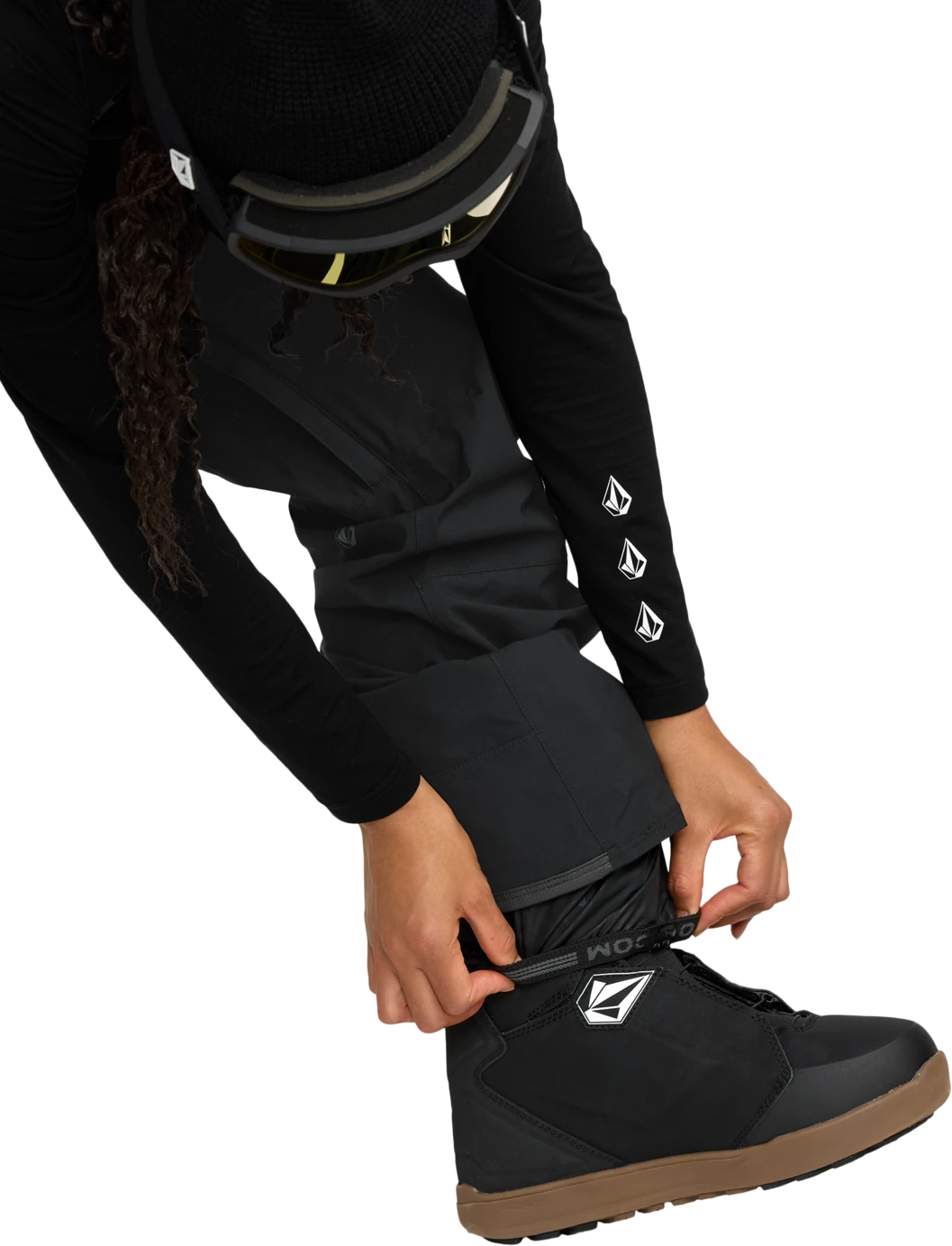 Volcom ASH STRETCH GORE BIB OVERALL pantalón mujer detail 9 | Black