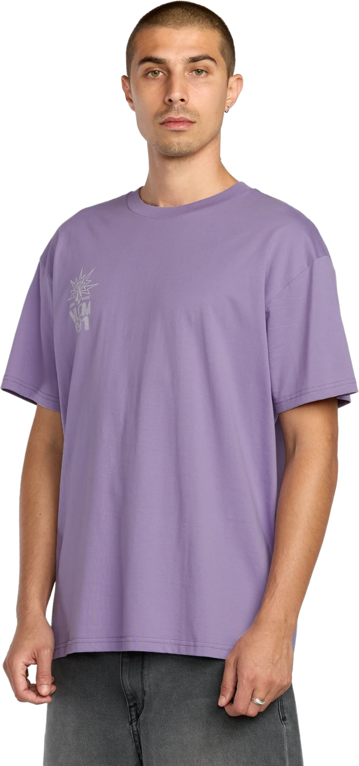 Volcom Tune In camiseta manga corta hombre detail 2 | Purple Ash