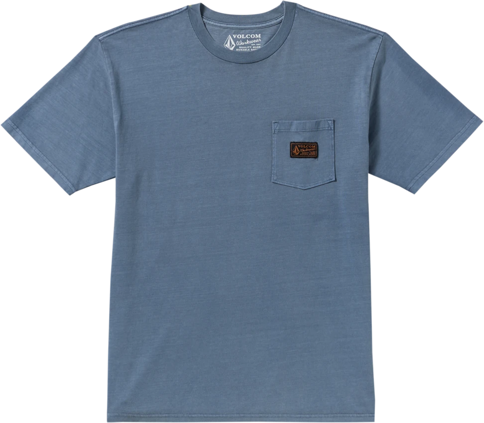 Volcom Workwear Certified Pocket camiseta manga corta hombre detail 5 | Blue Wash