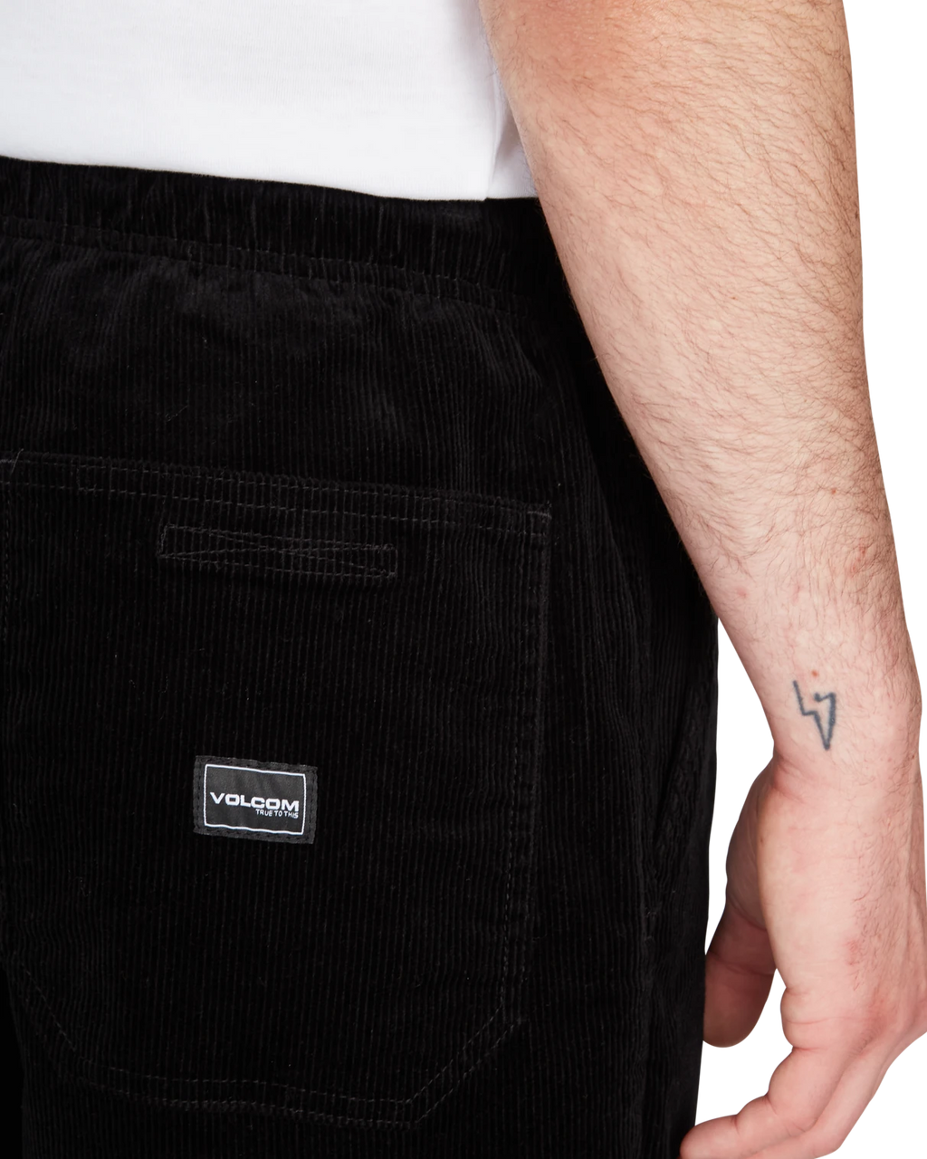 Volcom Outer Spaced Short 21 elastic waist short hombre detail 5 | Black Combo