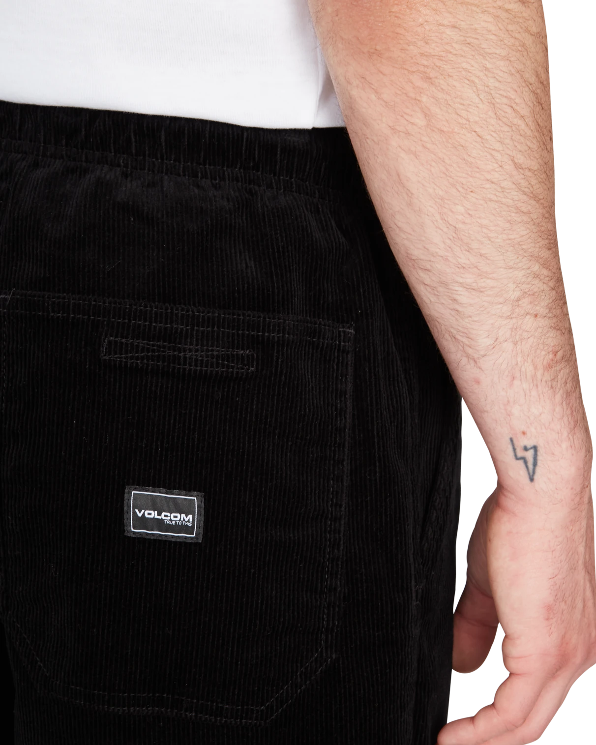 Volcom Outer Spaced Short 21 elastic waist short hombre detail 5 | Black Combo