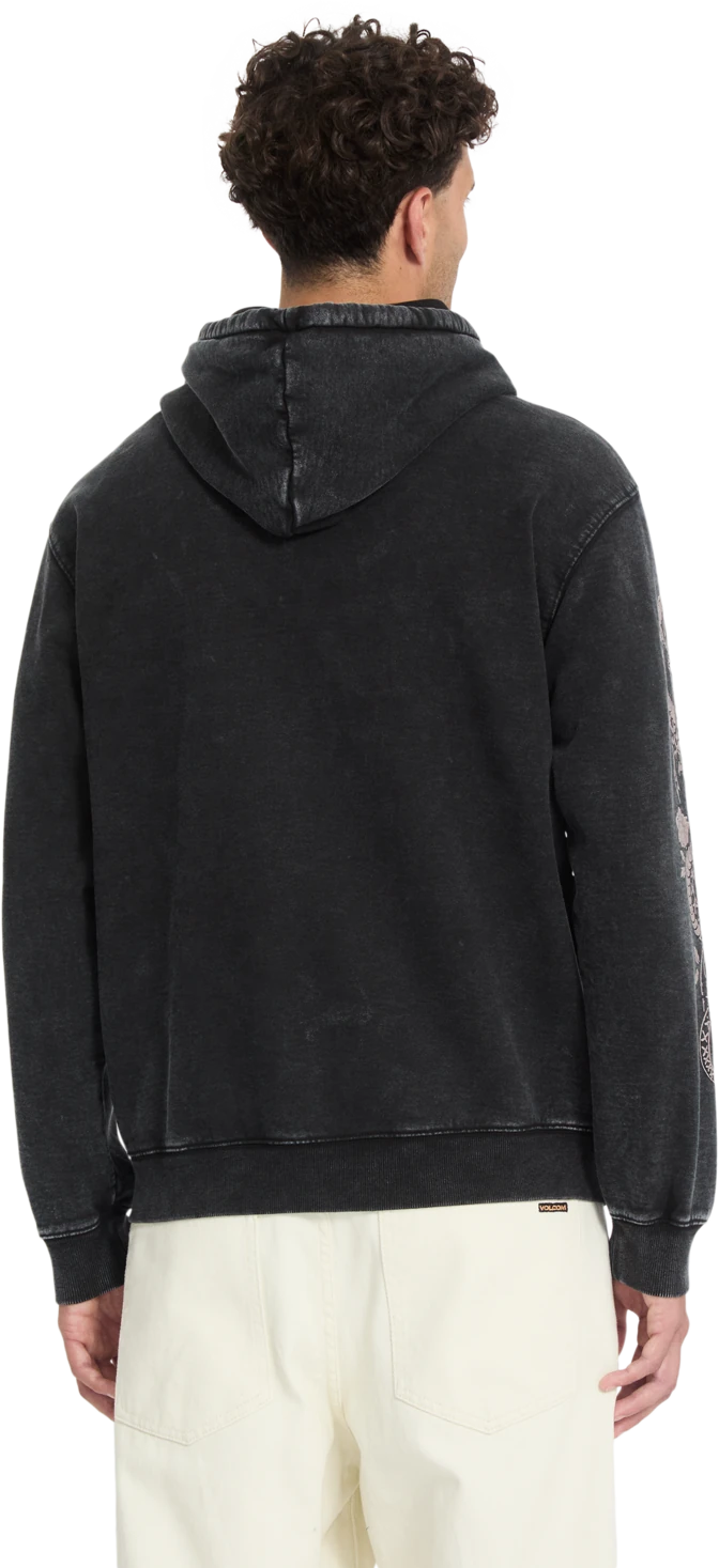 Volcom DIE BY THE STONE ZIP sudadera con capucha hombre detail 1 | Light Acid Black