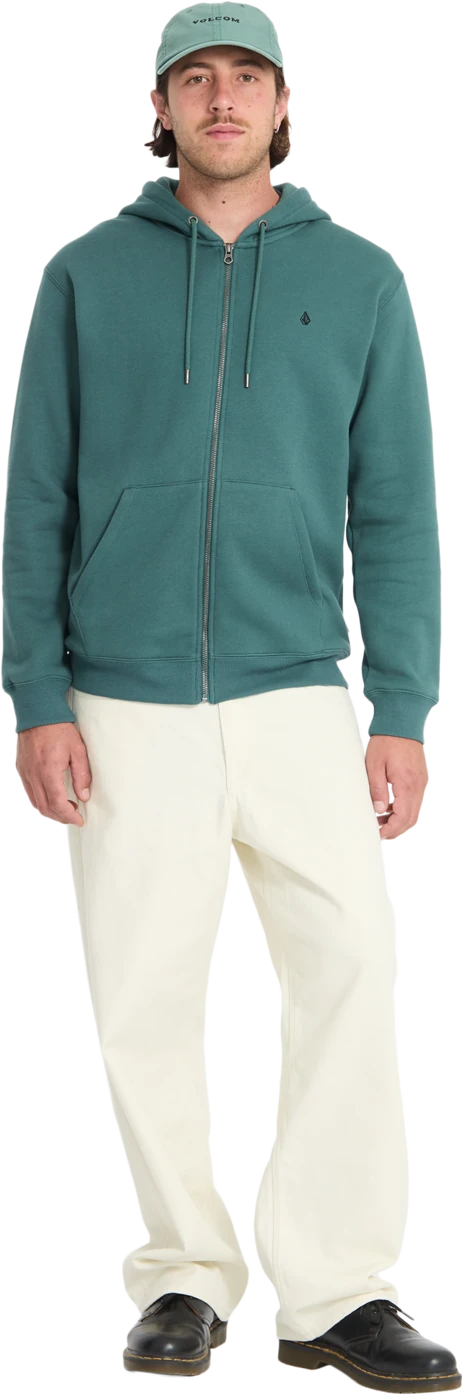 Volcom SINGLE STONE ZIP sudadera con capucha hombre detail 4 | Rifle Green