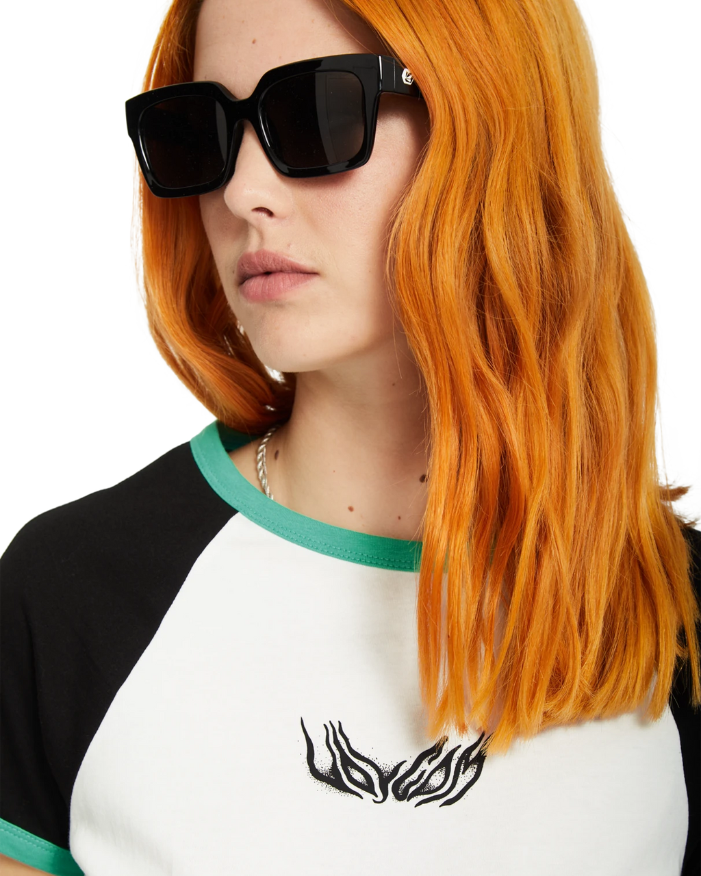 Volcom Alix 2 T-shirt camiseta manga corta mujer detail 2 | Black White