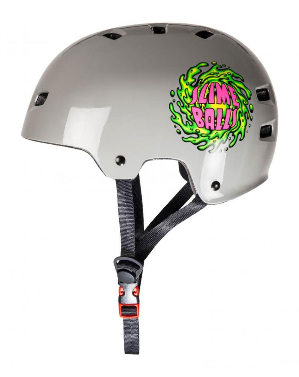 Bullet x Slime Balls Slime Logo Skateboard-Helm – Grau