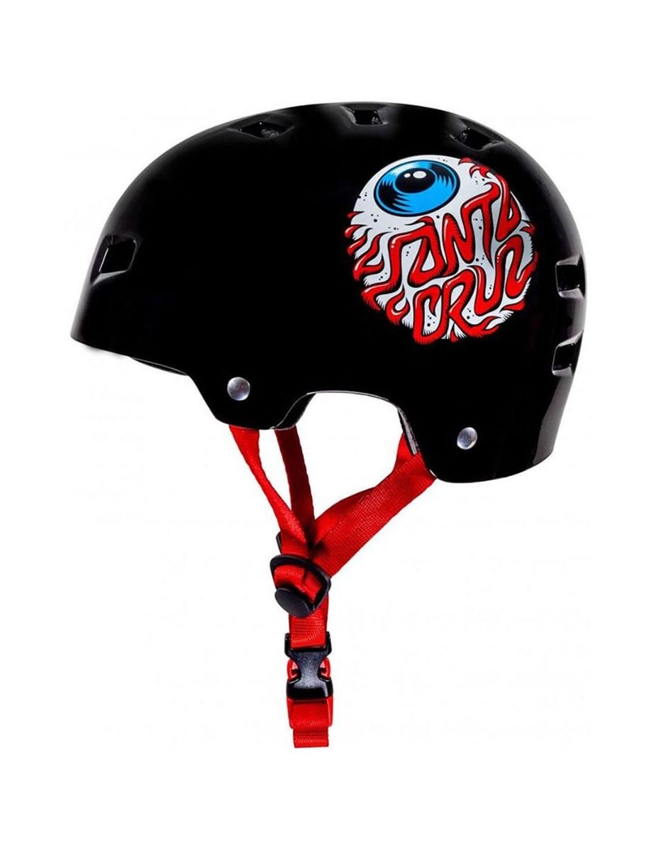 Casque de skateboard pour enfants Bullet x Santa Cruz Eyeball - Noir