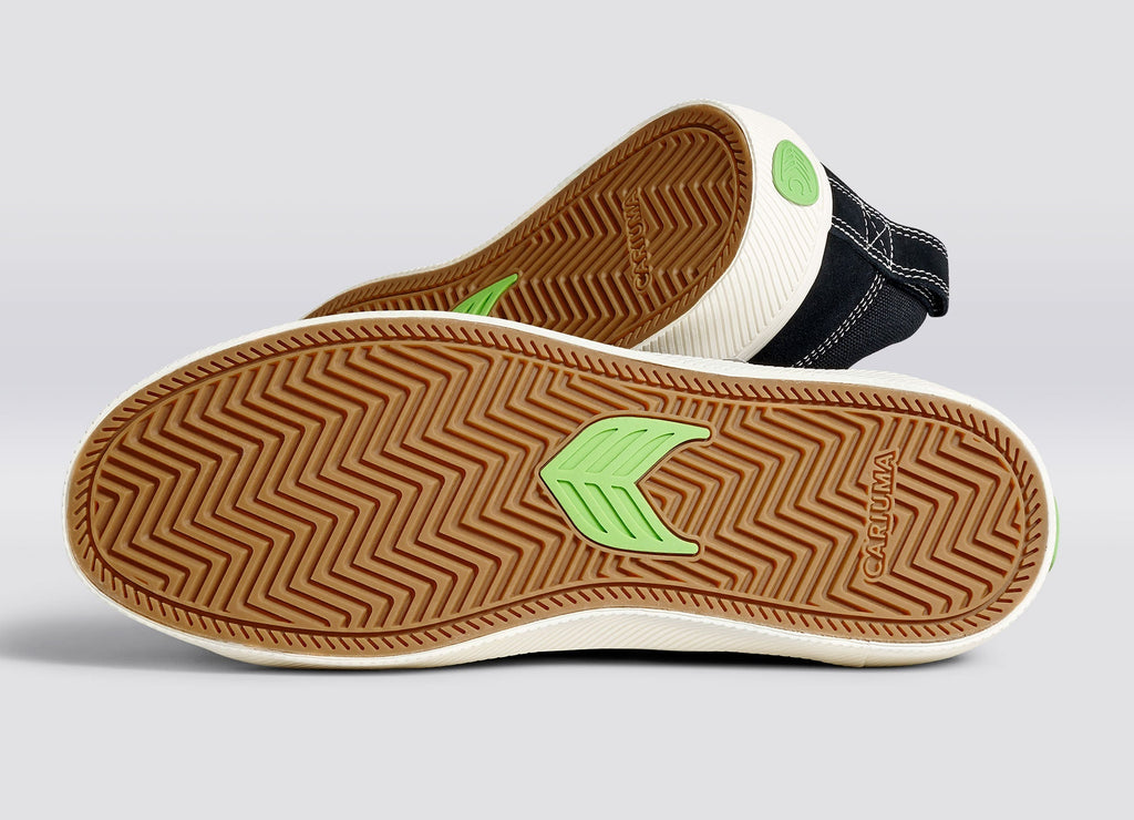 Cariuma Catiba Pro Skate Daim Noir et Toile Contraste Fil Ivoire