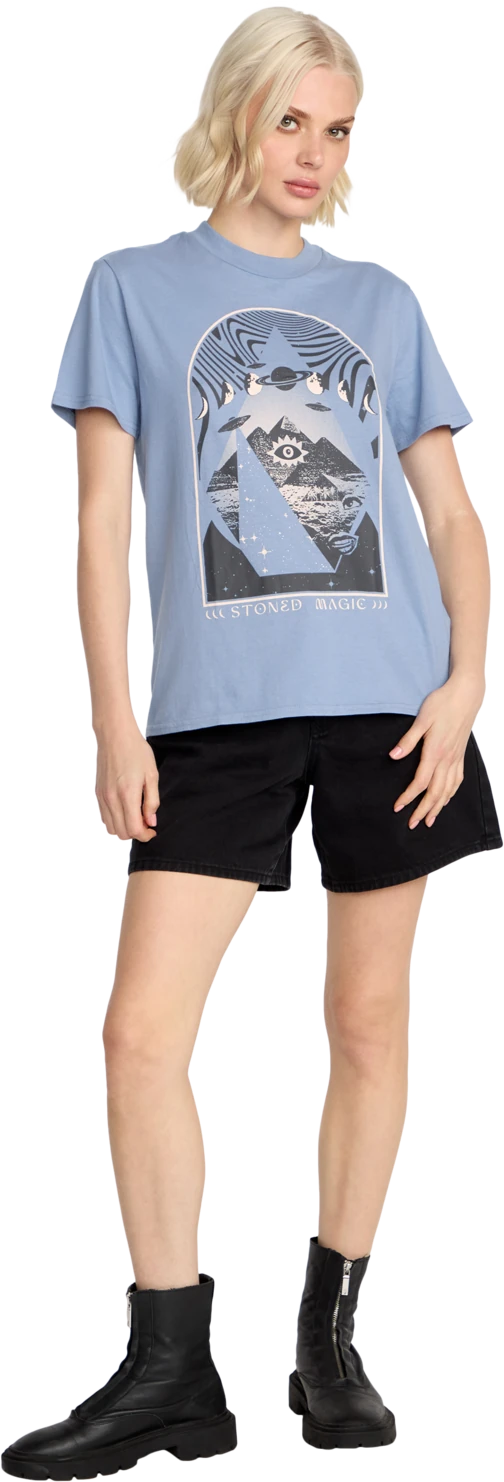 Volcom Lock It Up camiseta manga corta mujer detail 4 | Carolina Blue