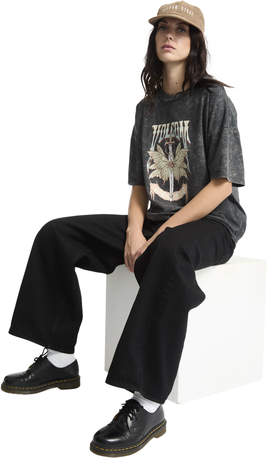 Volcom Voltrip camiseta manga corta mujer detail 4 | Vintage Black