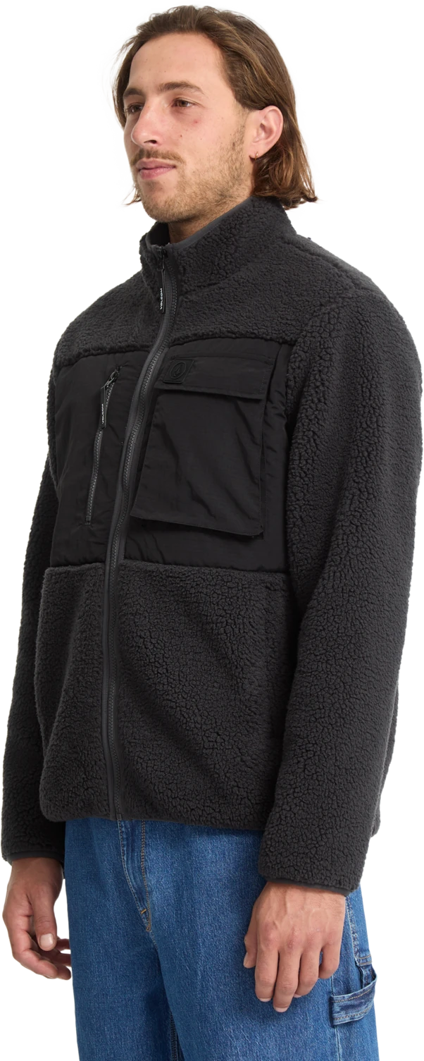 Volcom Storm Stone sudadera con capucha hombre detail 5 | Asphalt Black