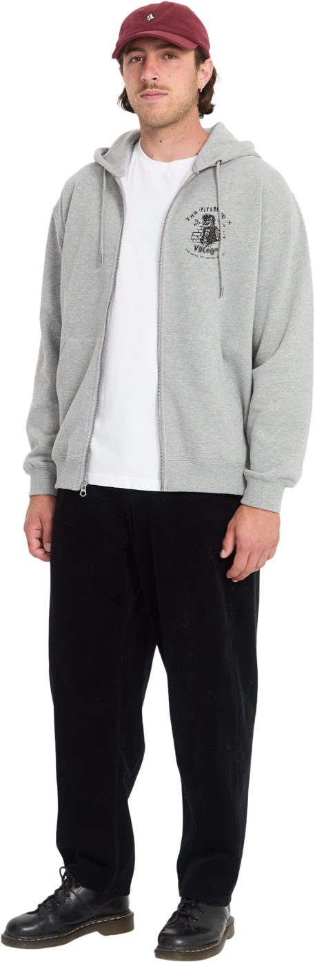 Volcom CATASTROPHY ZIP sudadera con capucha hombre detail 5 | Heather Grey
