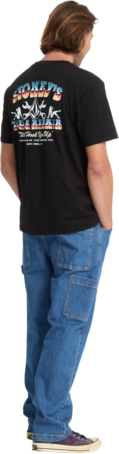 Volcom Stoneys camiseta manga corta hombre detail 3 | Black