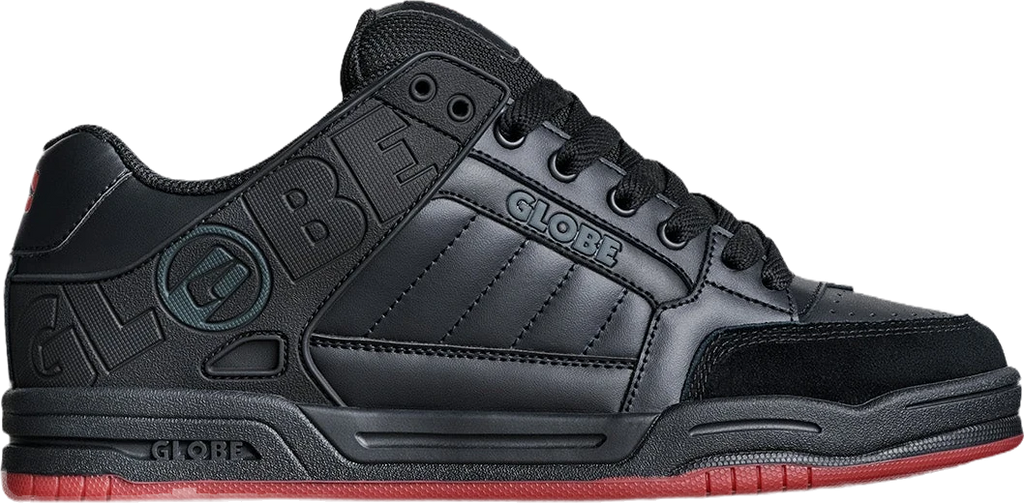 Globe Tilt calzado hombre detail 1 | Black/Red/Charcoal